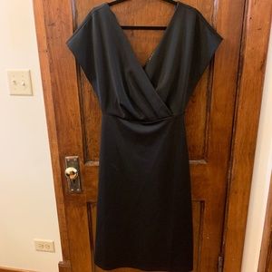 Eloquii Double V Back Tie Dress - Black - 20